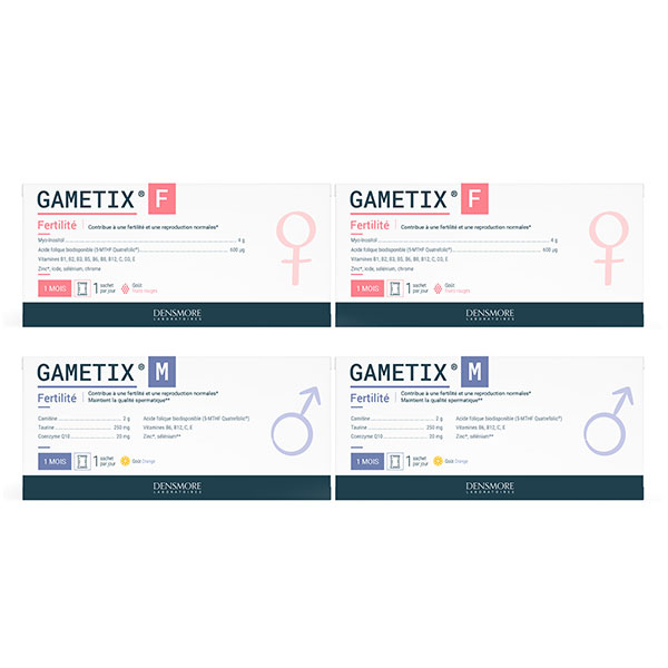Lot Gametix F + M : Optimise la conception du couple (2 mois de cure)