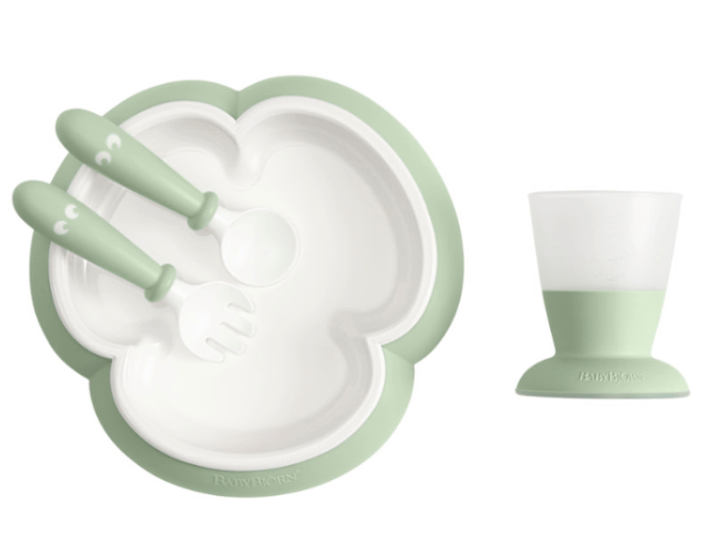 BabyBjörn Vajilla Verde Pastel 4 Piezas