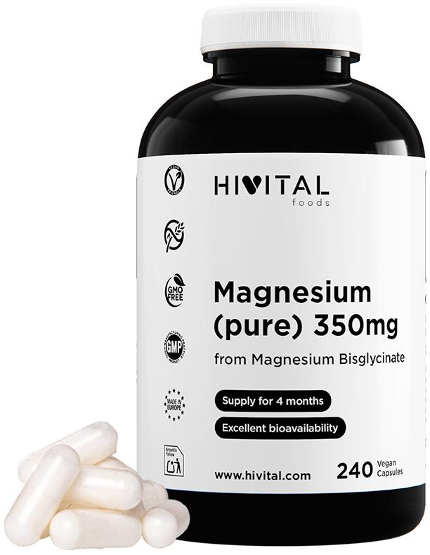 Hivital Bisglicinato de Magnésio 350mg 240 Cápsulas Vegan