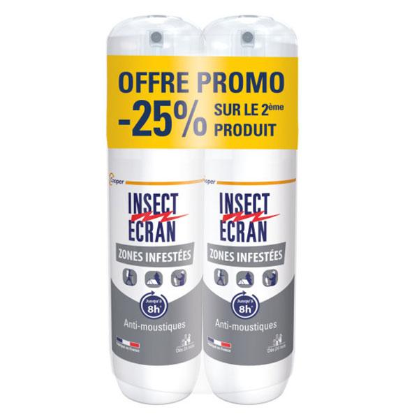 Anti-moustiques Spray répulsif peau Zones Infestées 2x100ml 3