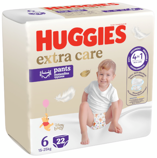 Huggies Pants Extra Care Braguita T6 (15-25 Kg) 22 Uds