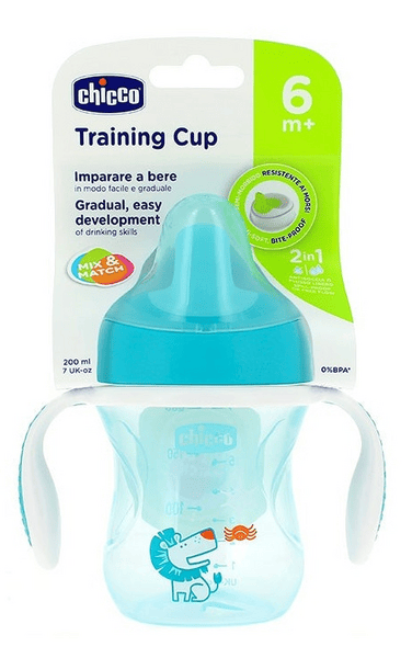 Chicco Vaso Entrenamiento +6m Azul Claro o Verde 200 ml