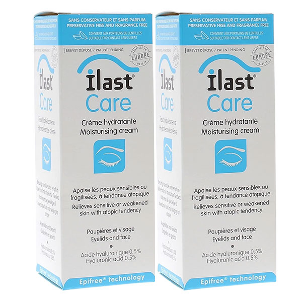 Dulcis health science - Ilast Care - Lot de 2 crèmes hydratantes oculaires 30ml