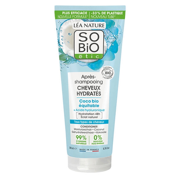 So'Bio Étic Après-Shampoing Coco & Acide Hyaluronique Bio 200ml 2