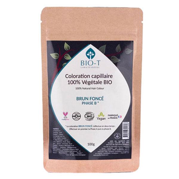Coloration Végétale brun foncé B - Bio et 100% naturel - 100g