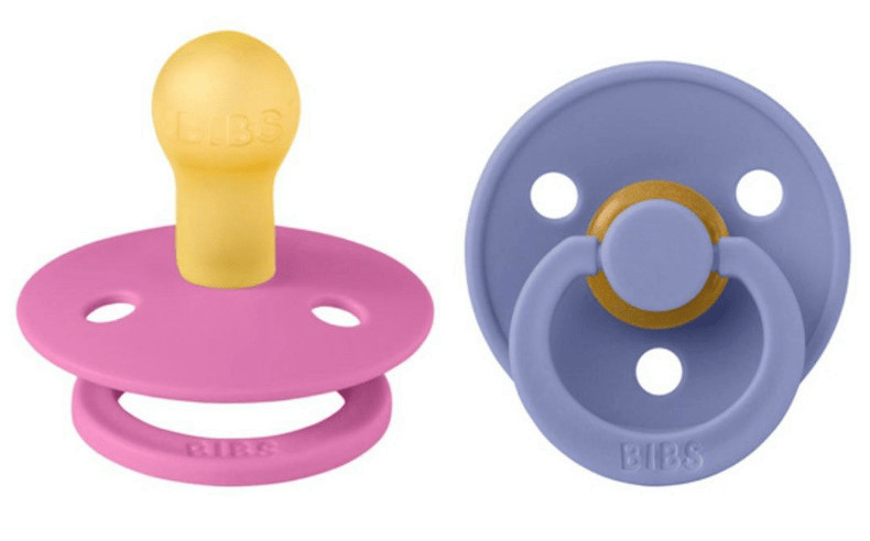 Bibs Chupetes Colour Round Bubblegum/Peri 0-6m 2 uds