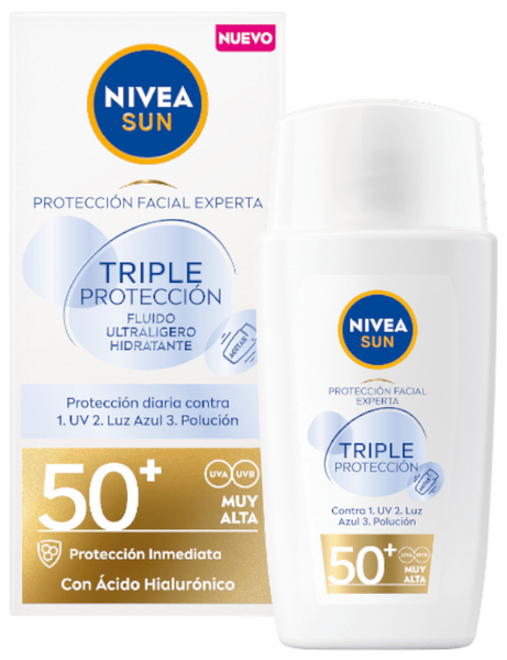 Nivea Sun Fluido Facial Ultraligero Triple Protección SPF50+ 40 ml