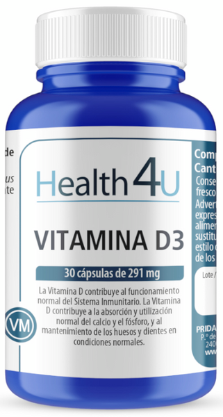 H4U Vitamina D3 30 Cápsulas