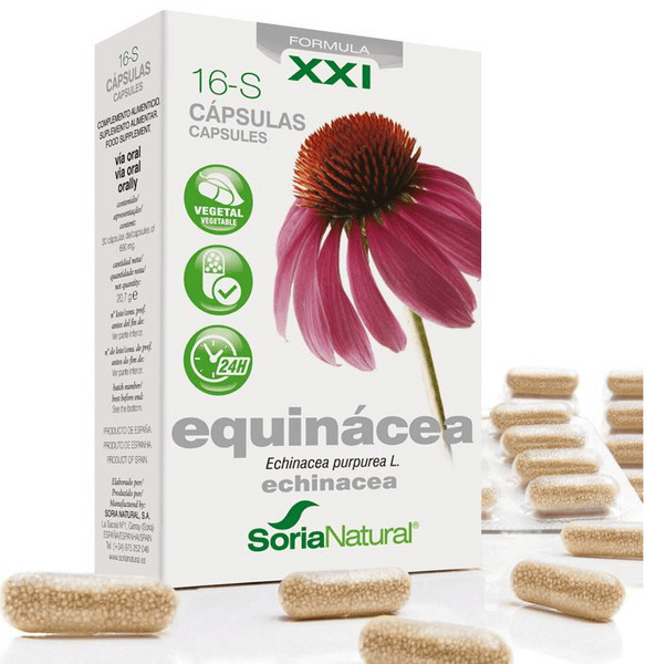 Soria Natural 3 X 16 S Echinacea (Fórmula Xxi) 30 Cápsulas De Liberación Prolongada - Imagen 3