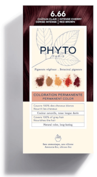 Phyto Castaño/Claro/Cereza Phytocolor Tinte 6.66 Intenso