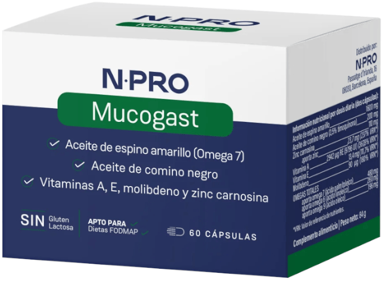 Npro Amarillo/Negro Mucogast 60 Cápsulas