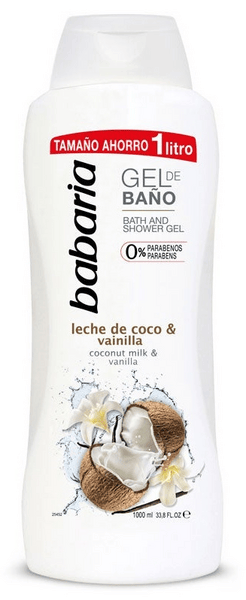 Babaria Gel Leche de Coco y Vainilla 1 Litro