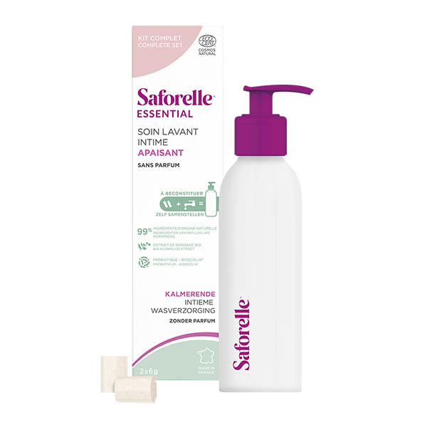 Saforelle® Essential  - Soin Lavant Intime Apaisant à Reconstituer - Starter Kit 5