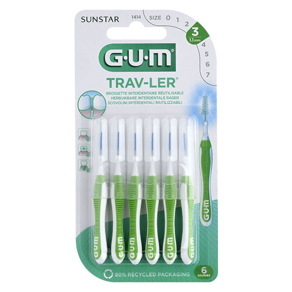 Brossettes Interdentaires Trav Ler 1.1 mm - réf 1414 - 6 unités 3