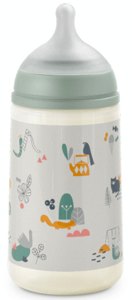 Suavinex Biberón Anticólico Flujo Medio Tetina Fisiológica SX Pro Walk Verde +3m 270 ml