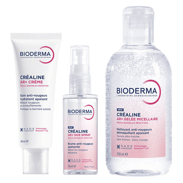 Crealine AR+ Routine Gelée micellaire 250ml +Spray SOS 70ml + Crème visage  40ml