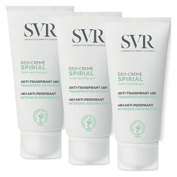 Spirial Deo-Crème Anti-transpirant 48h - 50ml - Lot de 3