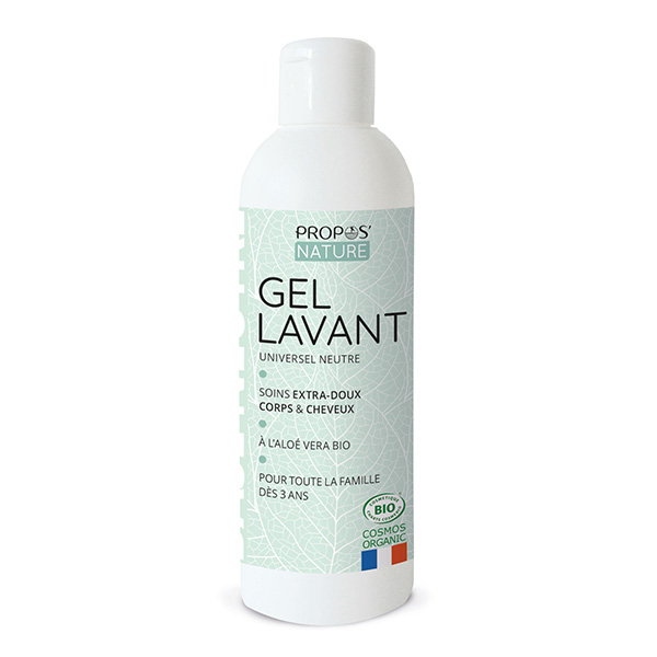 - Gel douche neutre Bio - Sans parfum - 95% naturel - 200ml