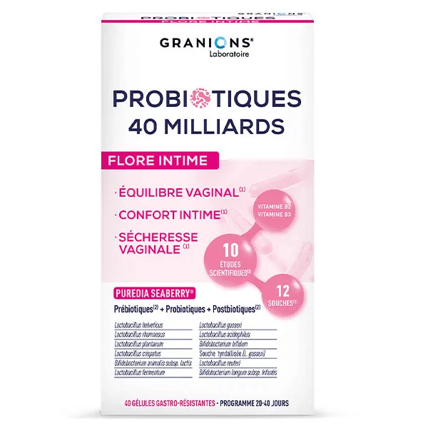 Probiotiques 40 Milliards Flore Intime Confort Intime 40 Gélules 2