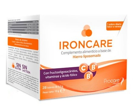 Ironcare Hierro Liposomado 28x2.5g Sobres