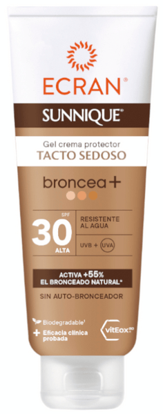Ecran Sunnique Broncea+ Gel Crema Tacto Sedoso SPF30 250 ml