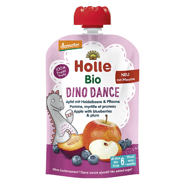 Dino Dance Gourde Pom Myrtil Prune Bio 100g