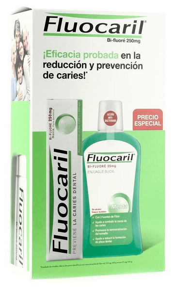 Fluocaril  Bi-Fluoré 250mg Pasta Dientes 125 ml + Colutorio 500 ml FORMATO AHORRO