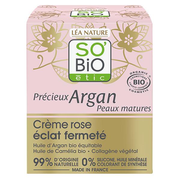 So'Bio Étic Précieux Argan Crème Rose Éclat Fermeté Jour Bio 50ml 2
