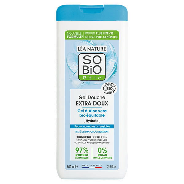 So'Bio Étic Douche Gel Extra Doux Aloe Vera Bio 650ml 2