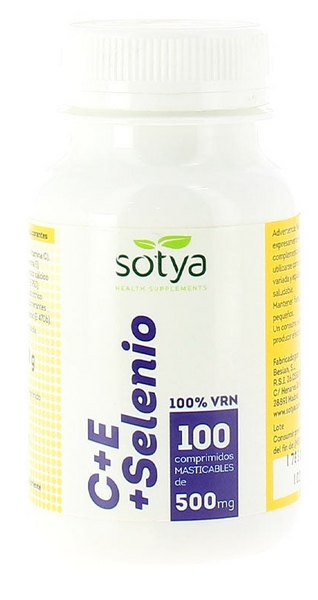 Sotya Antioxidante C+E+Selenio 500mg 100 Comprimidos