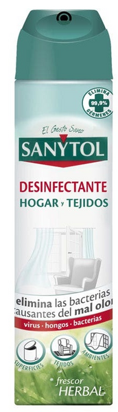 Sanytol Desinfectante En Spray Con Ambientador Hogar Y Tejidos 300ml