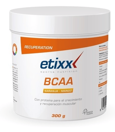 Etixx BCAA Recuperador Muscular Naranja y Mango 300 gr