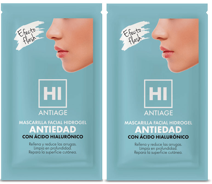 HI Antiage Mascarilla Facial Hidrogel Antiedad 2x10 ml