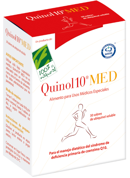 100% Natural Quinol10 MED Ubiquinol 30 Sobres
