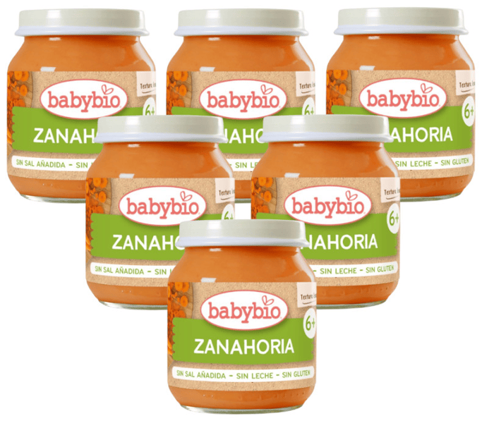 Babybio Tarrito de Zanahoria +6m 6x130 gr