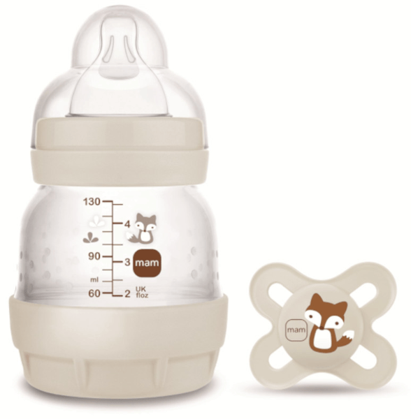MAM Biberón Easy Start Anti-Colic 130 ml + Chupete Original Start 0-2m