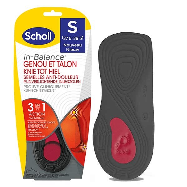 Scholl Expert Support Semelles Anti-Douleur Genou+Talon Taille S 2