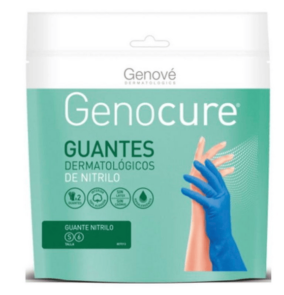 Genove Guantes Dermat Nitrilo Algodón Talla Pequeña