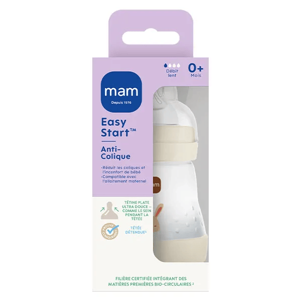 Biberon Easy Start / Anti-Colique Sable Tétine Débit 1, 160ml