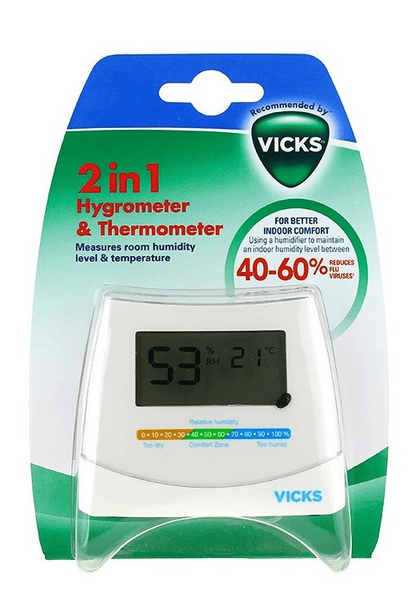Vicks Higrometro y Termometro V70 2 en 1 Vicks
