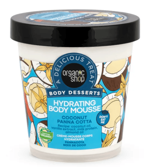 Organic Shop Mousse Corporal Hidratante Panna Cotta De Coco 450 Ml