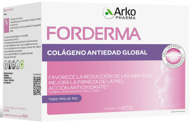 Arkopharma Forderma Colágeno Antiedad Global 30 Sticks Bebibles