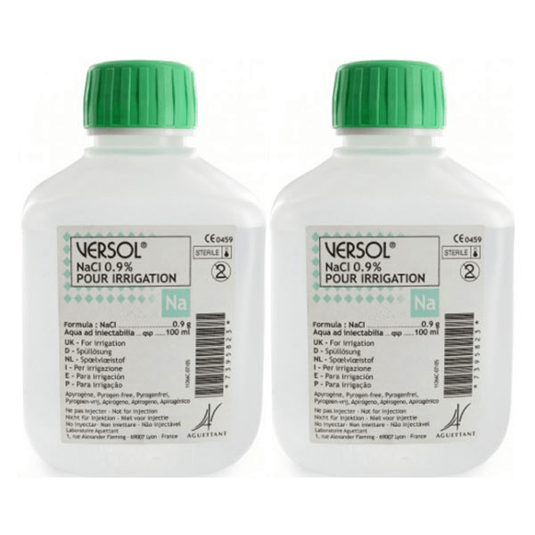 Versol Sérum Physiologique pour Irrigation 1L - Lot de 2