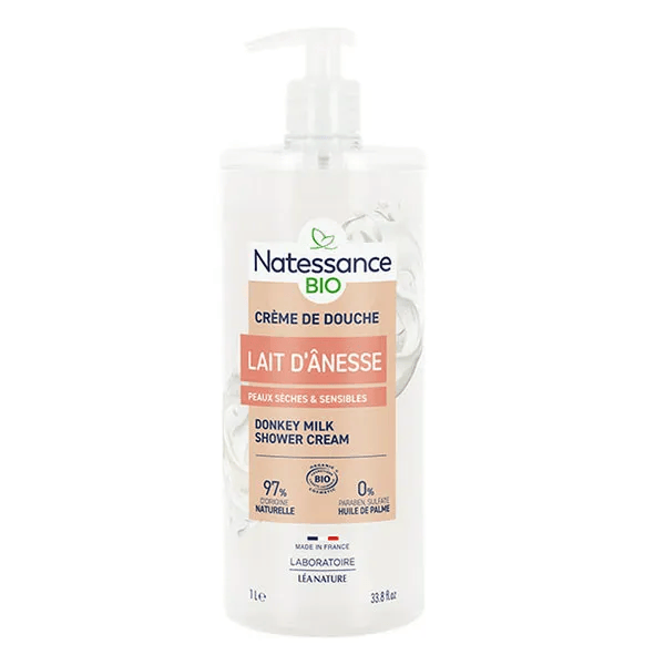 Natessance, Crème douche lait d'ânesse bio 1L 3