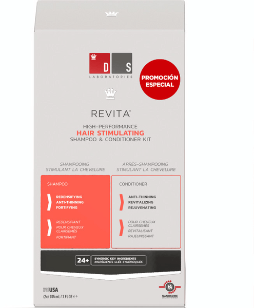 Revita Kit Champú 205 ml + Revita Acondicionador 205 ml