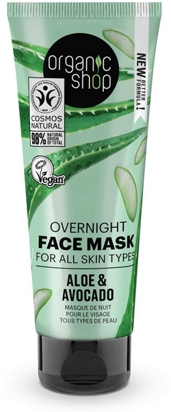 Organic Shop Mascarilla Facial Nocturna Aloe y Aguacate 75 ml