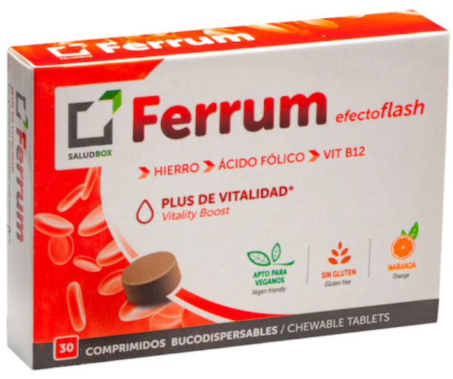 Saludbox Ferrum 30 Comprimidos Bucodispensables