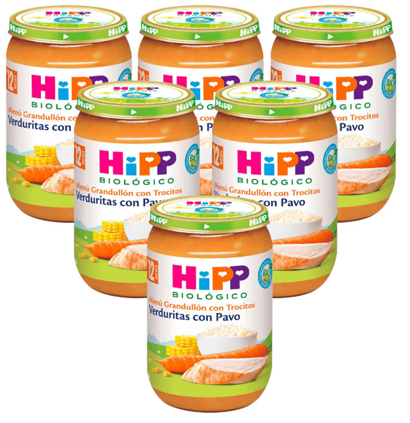 HiPP Tarrito de Verduritas con Pavo BIO +12m 6x220 gr
