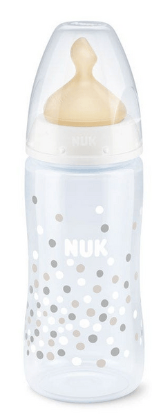 Nuk Biberón FC+ PP 6-18m Látex Talla L 300 ml Confetti Blanco 1 ud