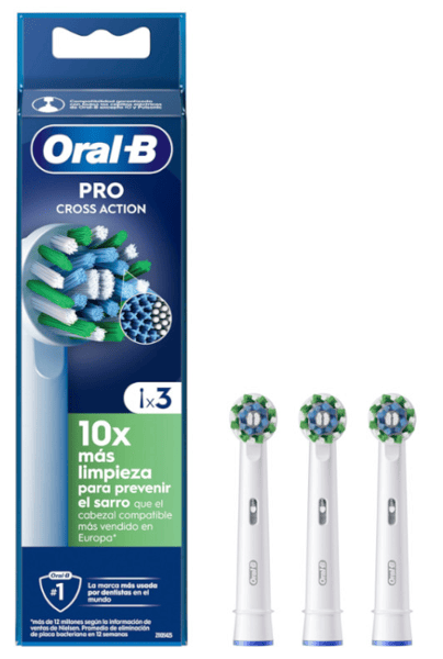 Oral-B Recambios Cepillo Eléctrico Cross Action Pack 3 uds
